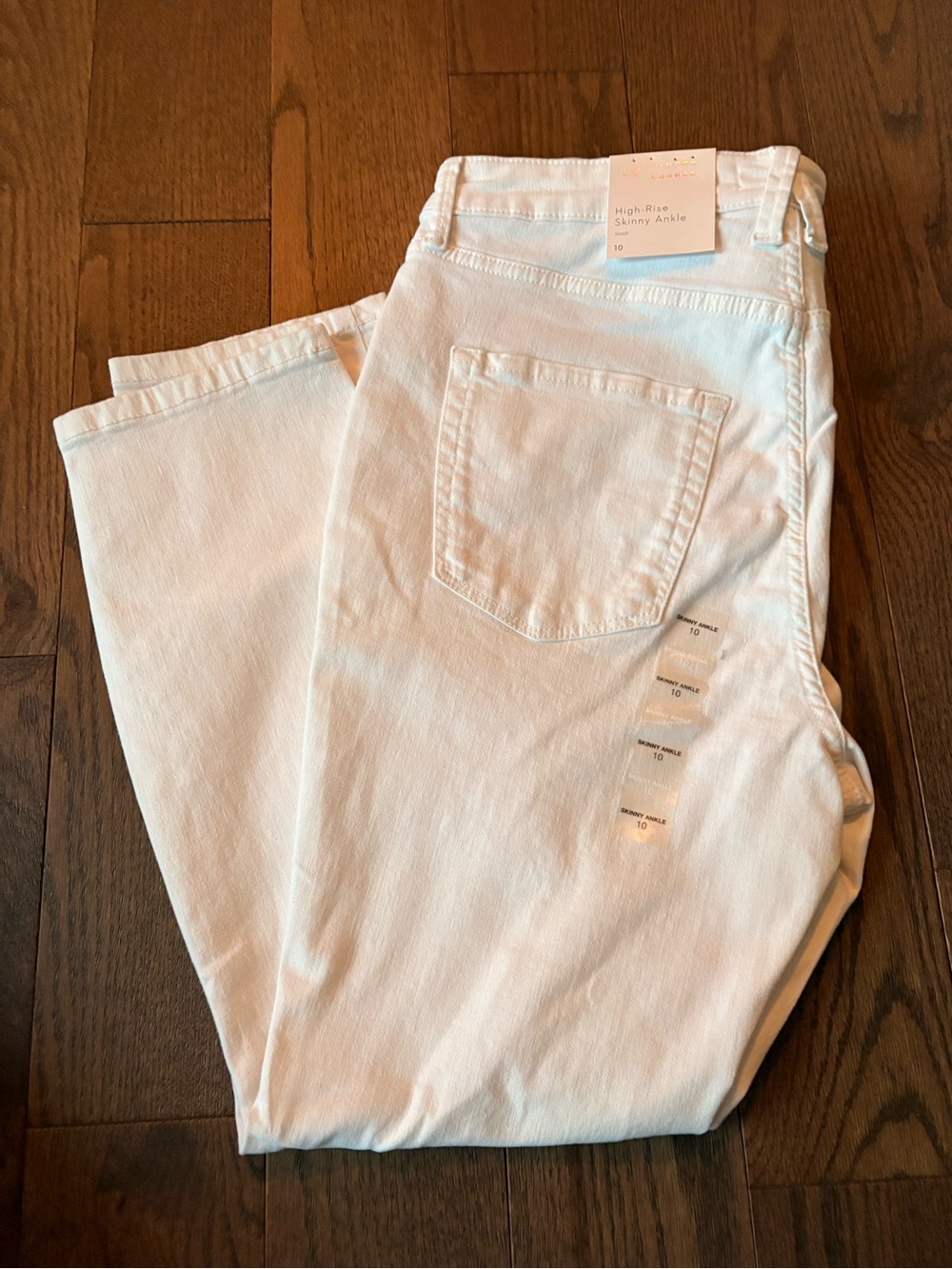 LC Lauren Conrad White High-Rise Skinny Ankle Jeans